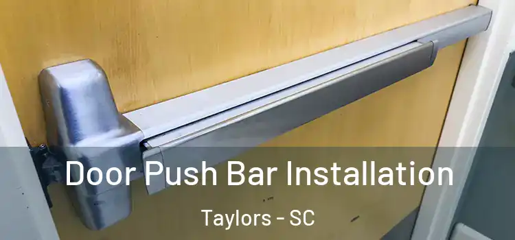 Door Push Bar Installation Taylors - SC